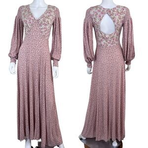 Free People Pink Floral Maxi Dress